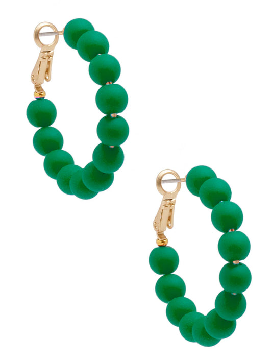 Josephine スモールマットレジンビーズフープピアス