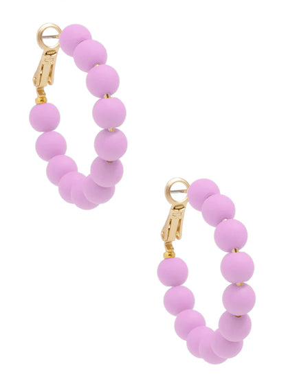 Josephine スモールマットレジンビーズフープピアス
