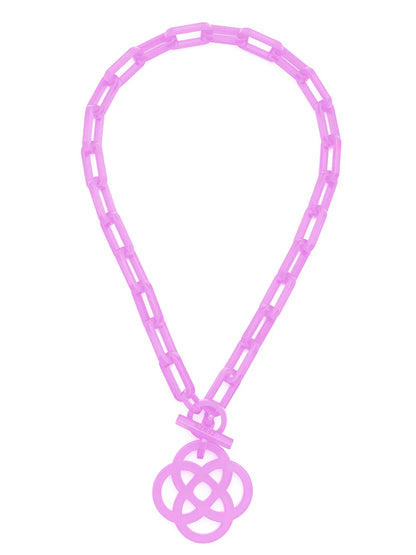 Grace レジンクローバーリンクカラーネックレス