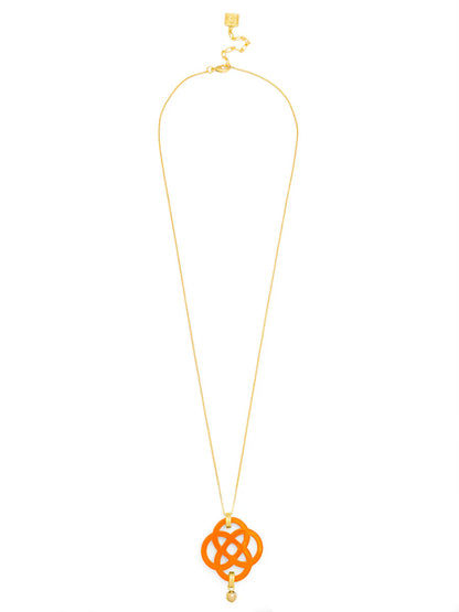 Dainty クローバーペンダント ロングチェーンネックレス