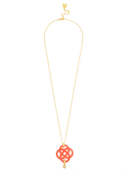 Dainty クローバーペンダント ロングチェーンネックレス