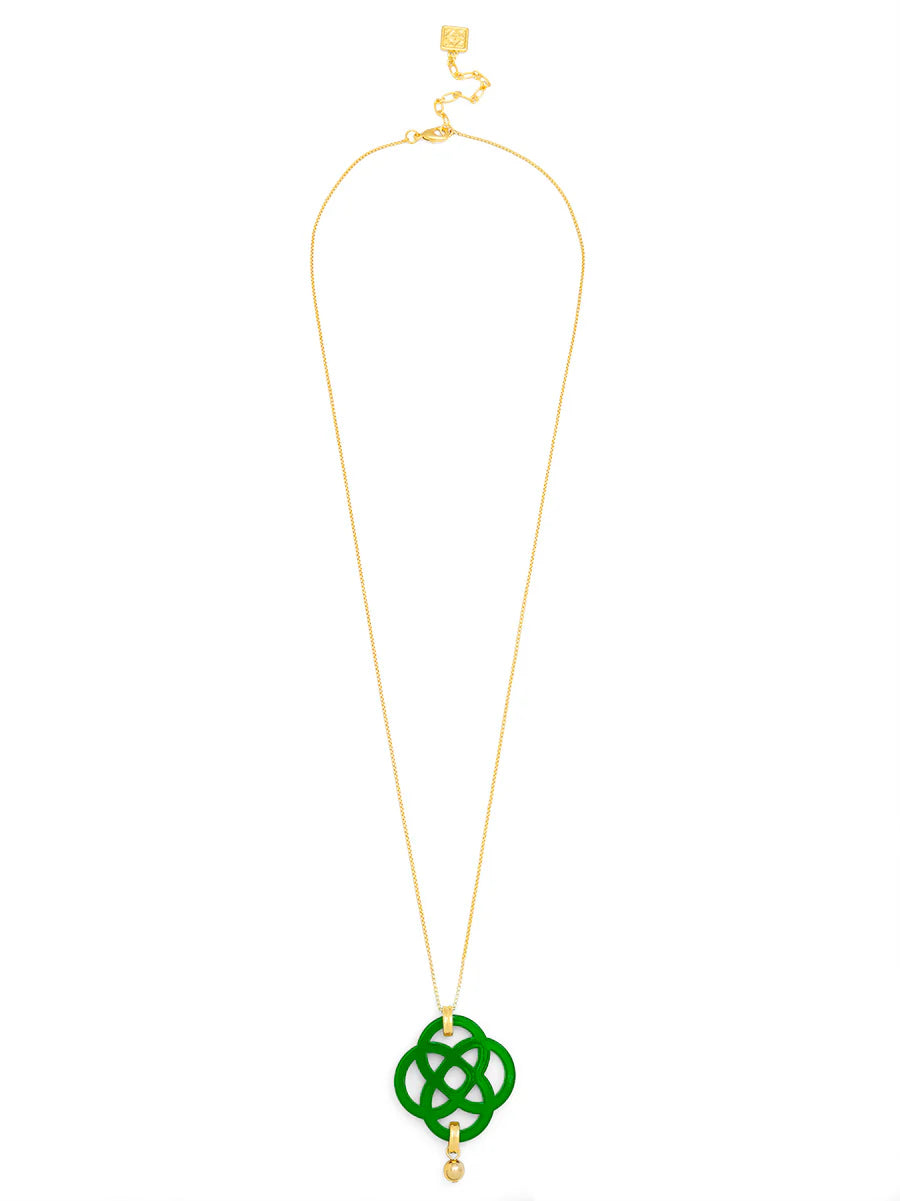 Dainty クローバーペンダント ロングチェーンネックレス