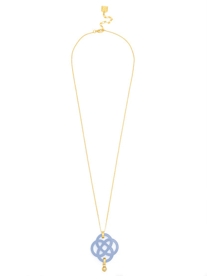Dainty クローバーペンダント ロングチェーンネックレス