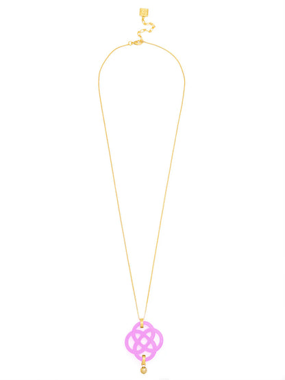 Dainty クローバーペンダント ロングチェーンネックレス