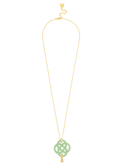 Dainty クローバーペンダント ロングチェーンネックレス
