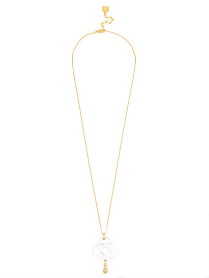 Dainty クローバーペンダント ロングチェーンネックレス