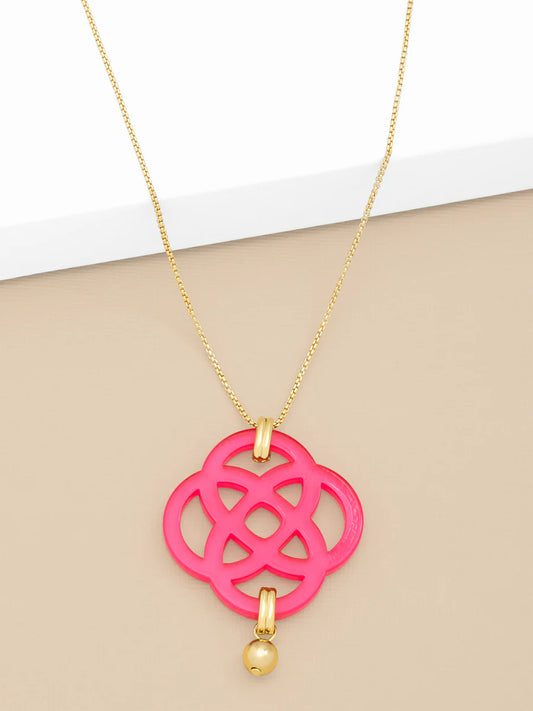 Dainty クローバーペンダント ロングチェーンネックレス
