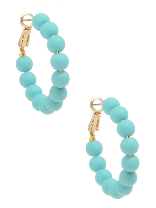 Josephine スモールマットレジンビーズフープピアス