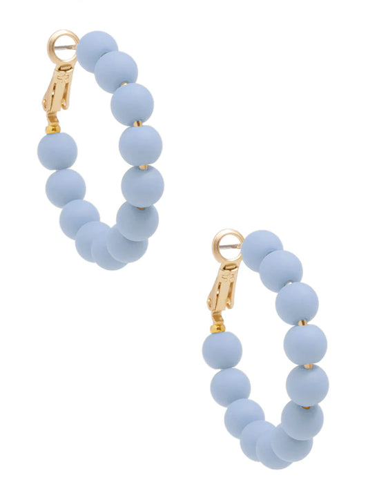 Josephine スモールマットレジンビーズフープピアス
