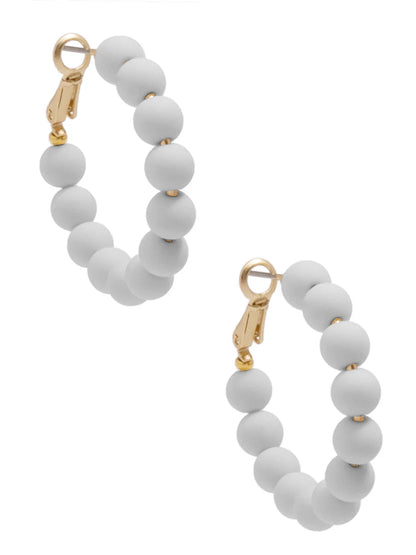 Josephine スモールマットレジンビーズフープピアス