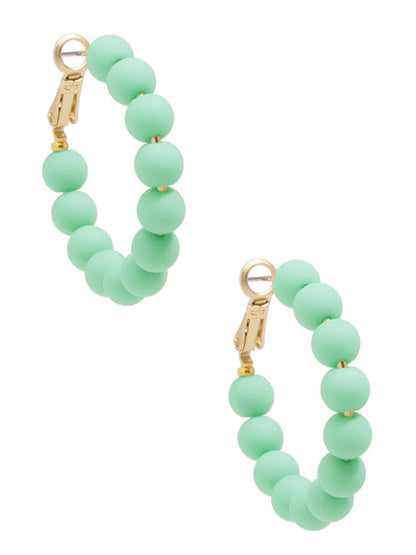 Josephine スモールマットレジンビーズフープピアス